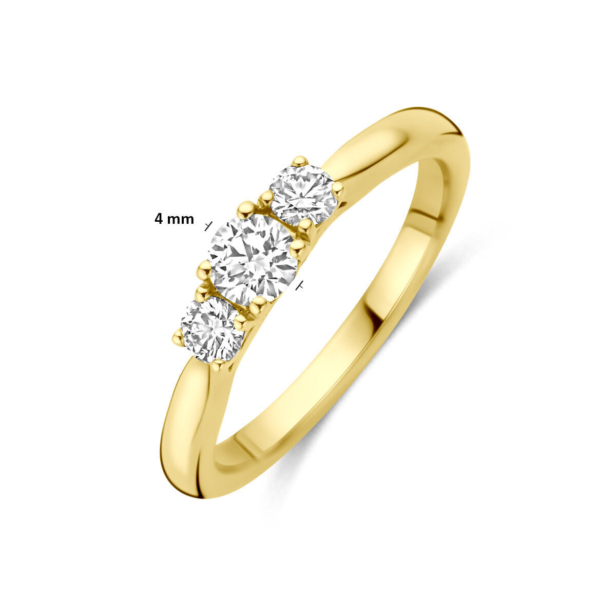 Fantasy Collection Ring lab grown diamant 0.45ct g vs 14K geelgoud