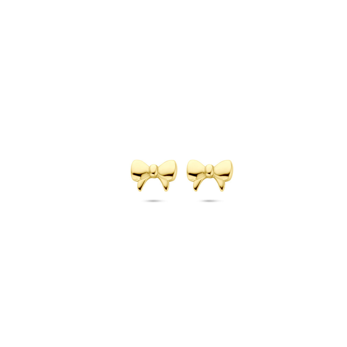 14K geelgouden oorknoppen strik 4 mm - 4034110