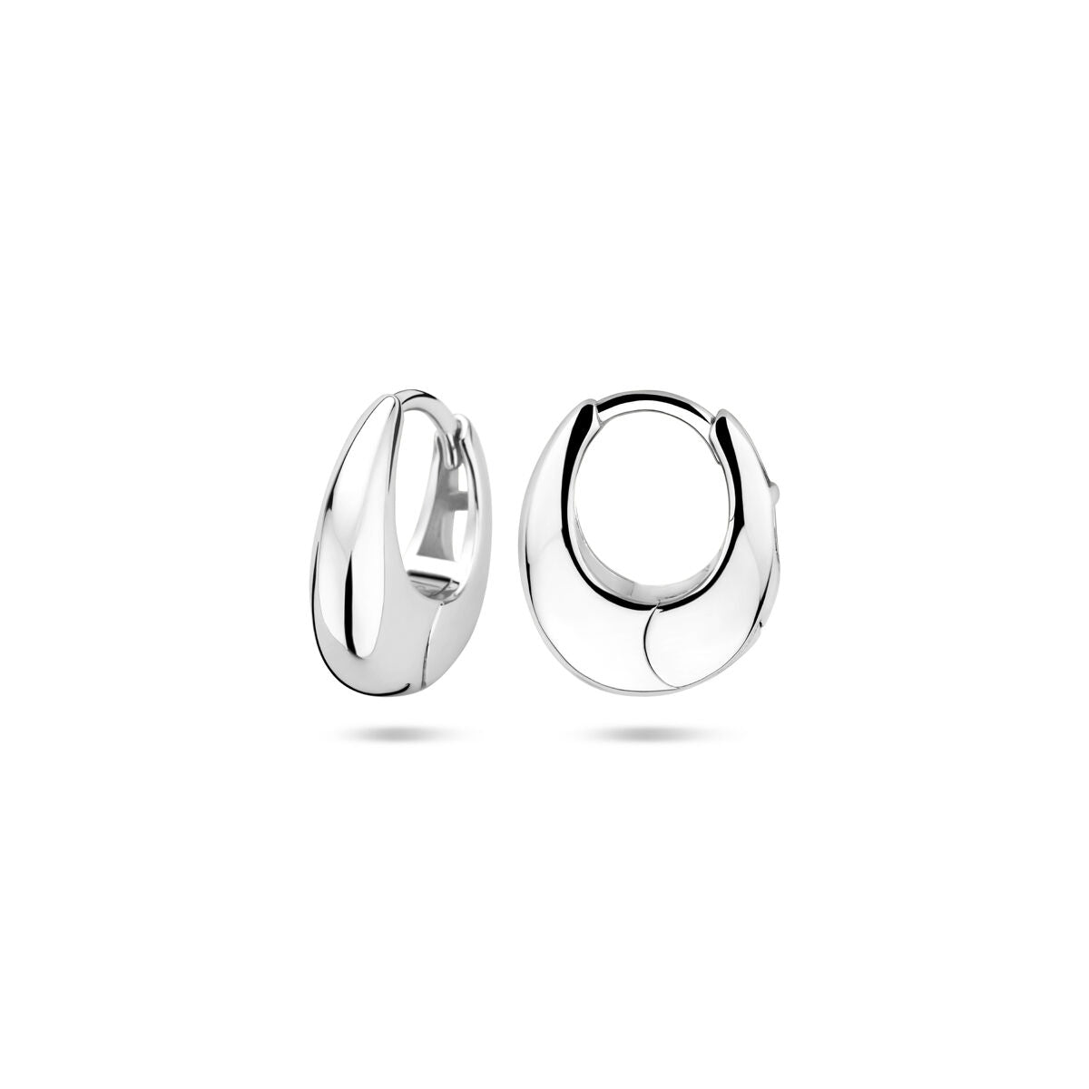 Zilveren gerhodineerde klapoorringen 13,5 mm - 1340807