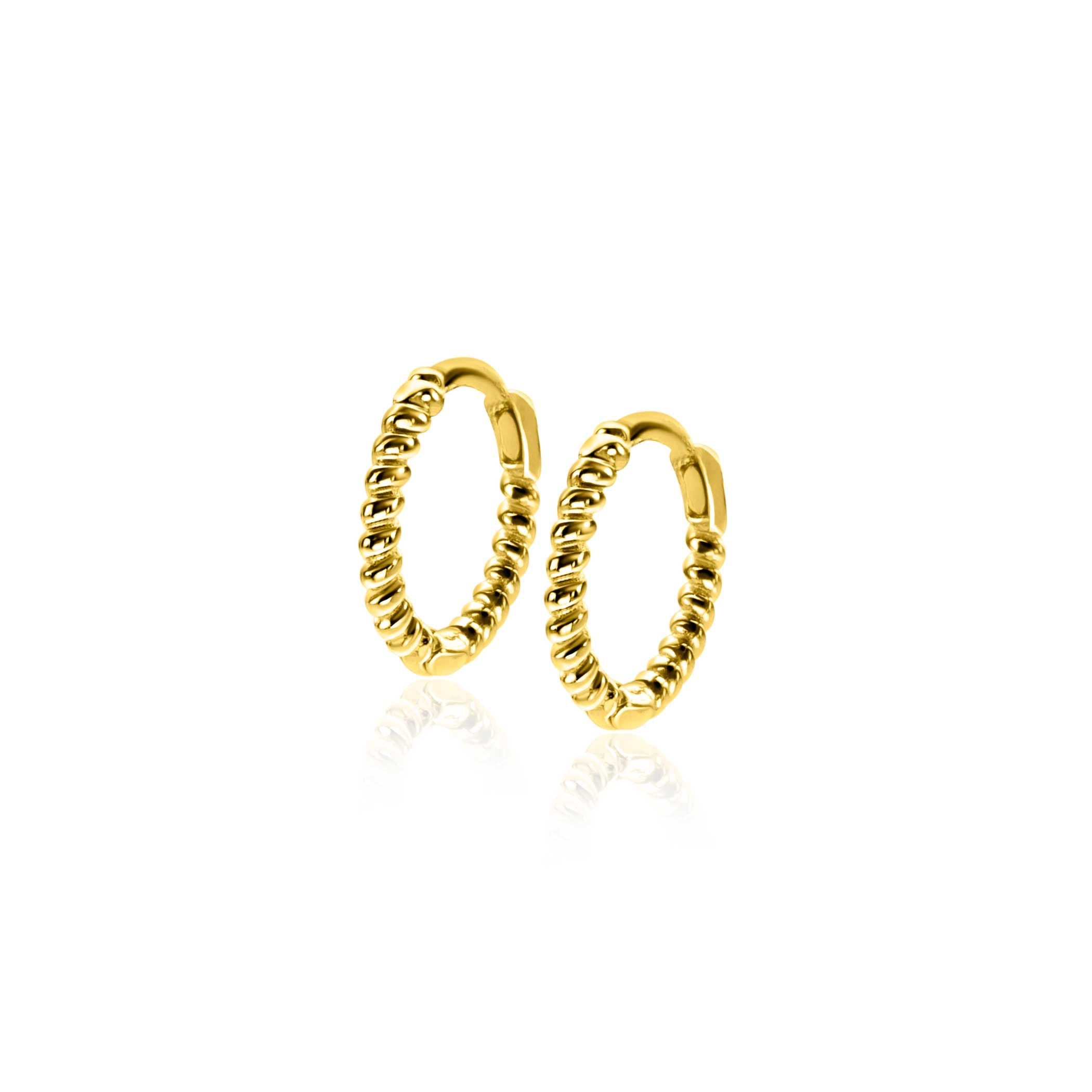 ZINZI 14K Gouden Oorbellen ZGO468 10mm zilver