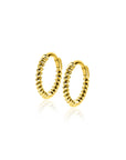 Zinzi Gold 14 krt gouden oorringen (10mm) met gedraaide buis ZGO468