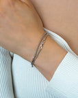ZINZI zilveren armband met popcorn & paperclip schakels 5,5mm breed ZIA2709