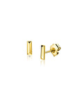 Zinzi Gold 14 krt gouden oorknoppen rechthoekige studs ZGO477