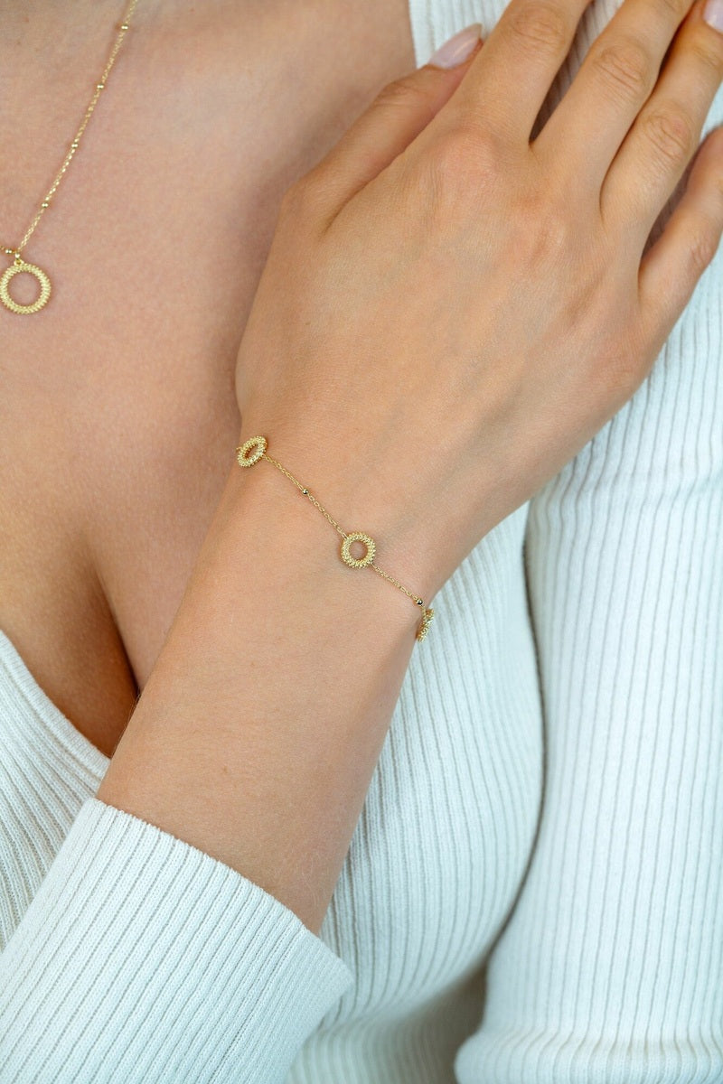 ZINZI Verguld Zilveren Armband 17-20cm - ZIA2704G