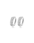 Zilveren gerhodineerde klapoorringen zirkonia 11,5 mm - 1340811