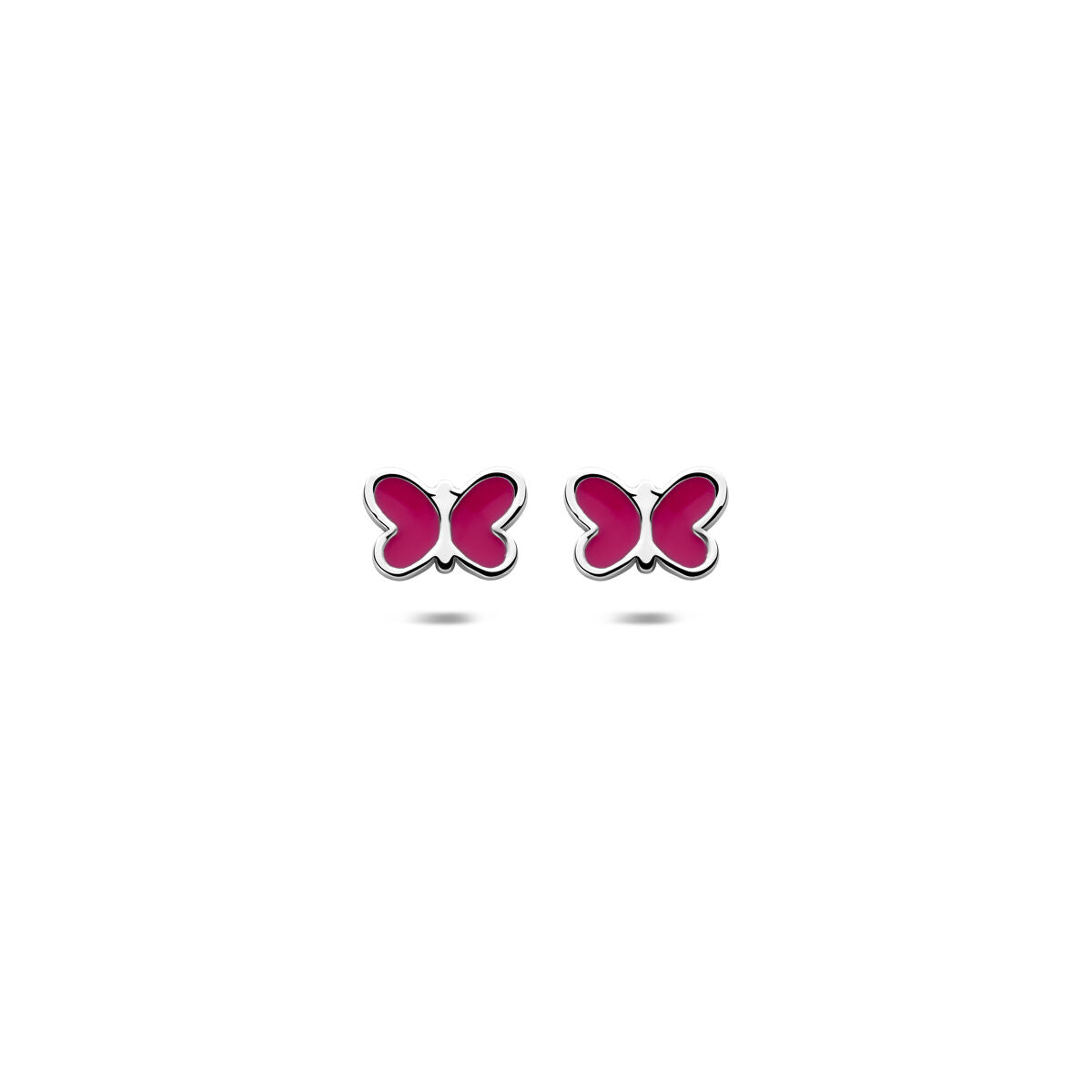 Zilveren gerhodineerde oorknoppen vlinder 5 mm - 1341866