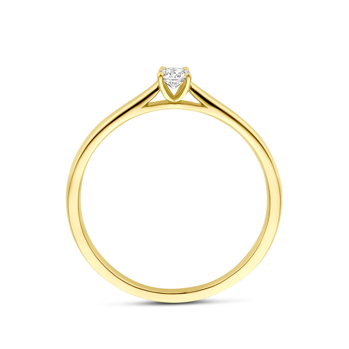 Fantasy Collection Ring lab grown diamant 0.10ct h si 14K geelgoud