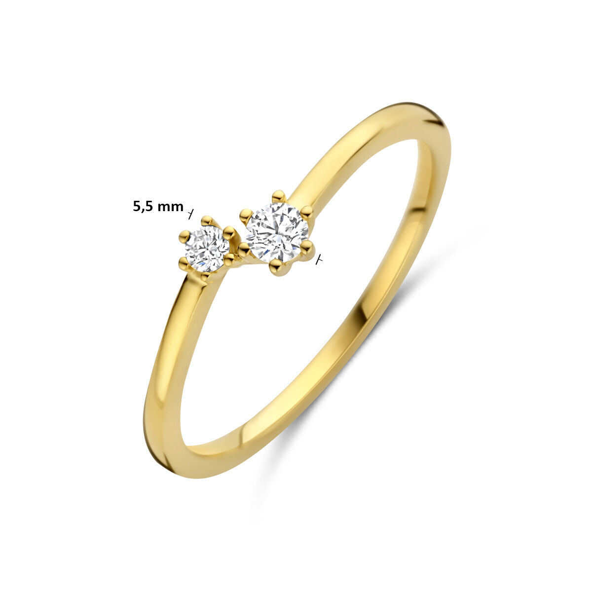 Fantasy Collection Ring diamant 0.11ct h si 14K geelgoud