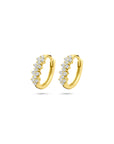 Zilveren vergulde geel klapoorringen zirkonia 11,5 mm 1 micron - 2104010
