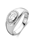 Zilveren Gerhodineerde Ring Zirkonia 1340888