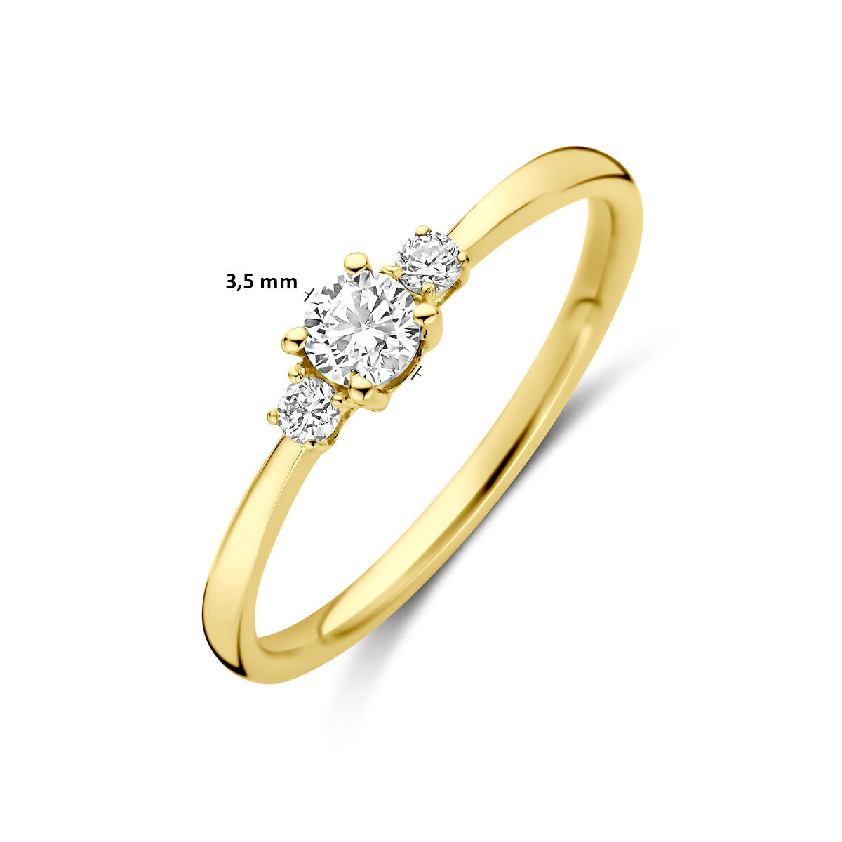 Fantasy Collection Ring lab grown diamant 0.25ct h si 14K geelgoud