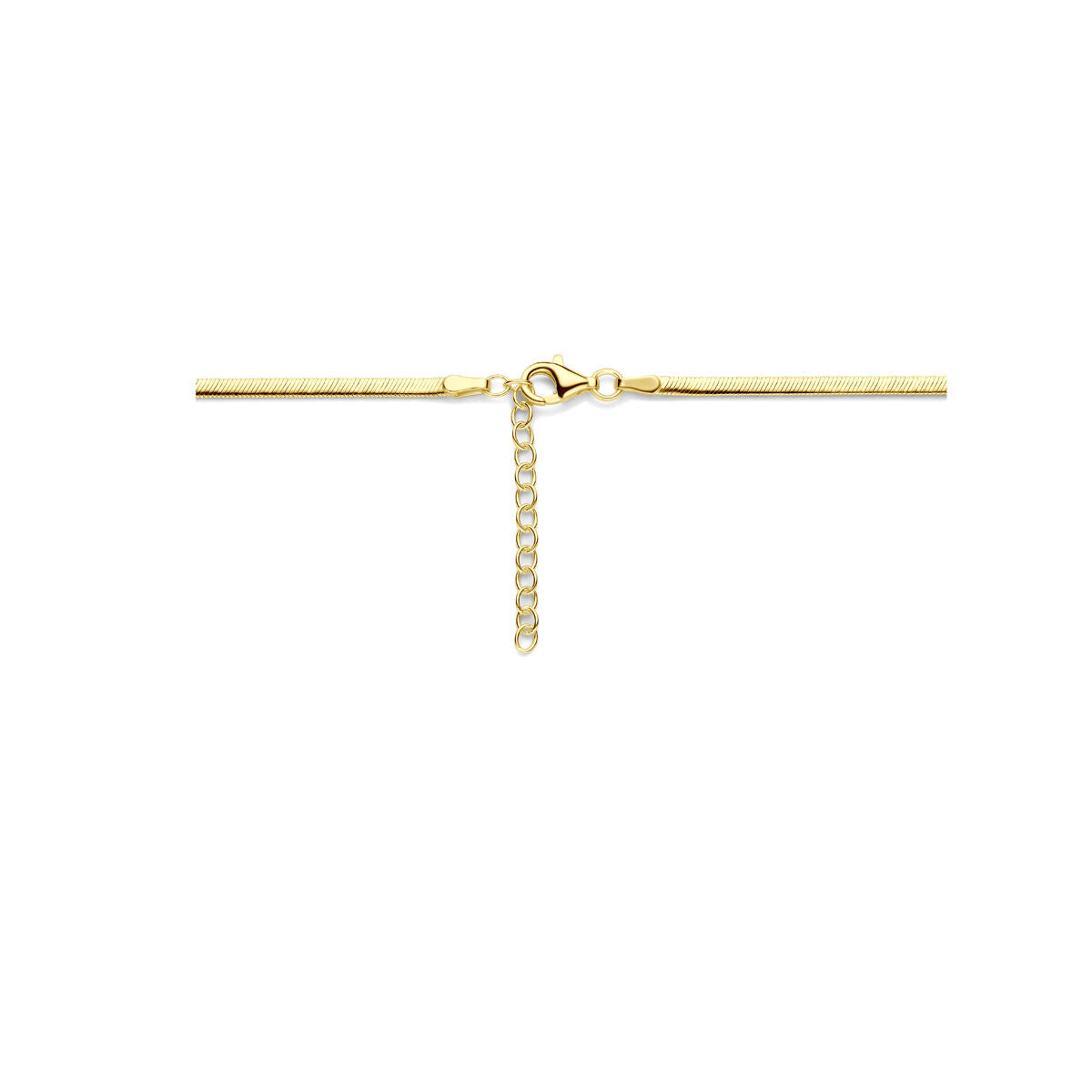 Fantasy Collection Collier gourmette 2,2 mm 40 + 4 cm 3 micron zilver verguld