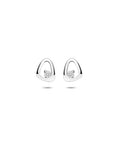 Zilveren gerhodineerde oorknoppen zirkonia 7,5 mm - 1341845