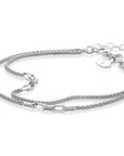 ZINZI zilveren armband met popcorn & paperclip schakels 5,5mm breed ZIA2709