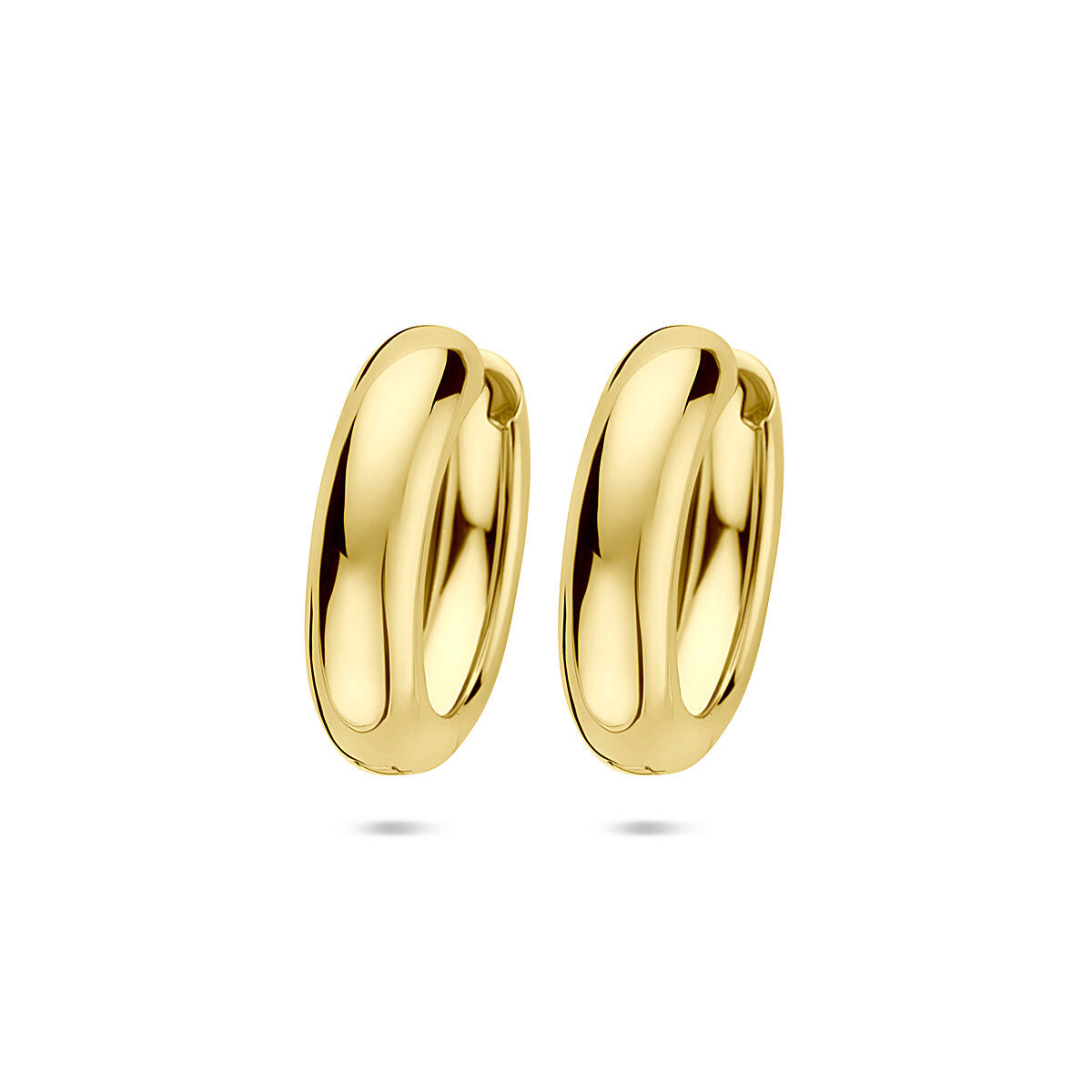 Zilveren vergulde geel klapoorringen 25 mm 1 micron - 2104050