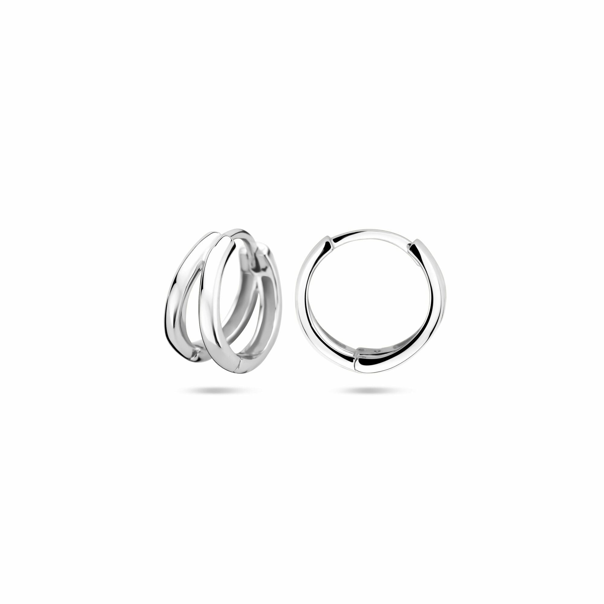 Zilveren gerhodineerde klapoorringen 12,5 mm - 1340809