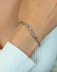 ZINZI zilveren schakelarmband met ovale schakels 5,5mm 18-21cm ZIA2711
