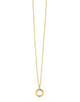 Zinzi Gold 14 krt gouden ronde hanger met luxe opvallend hangoog, bezet met witte zirkonia's ZGH512 (zonder collier) - PansiteNederland.nl