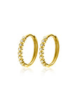 Zinzi Gold 14 krt gouden oorringen bezet met witte zirkonia's, luxe klapsluiting 12 x 1,5mm ZGO409