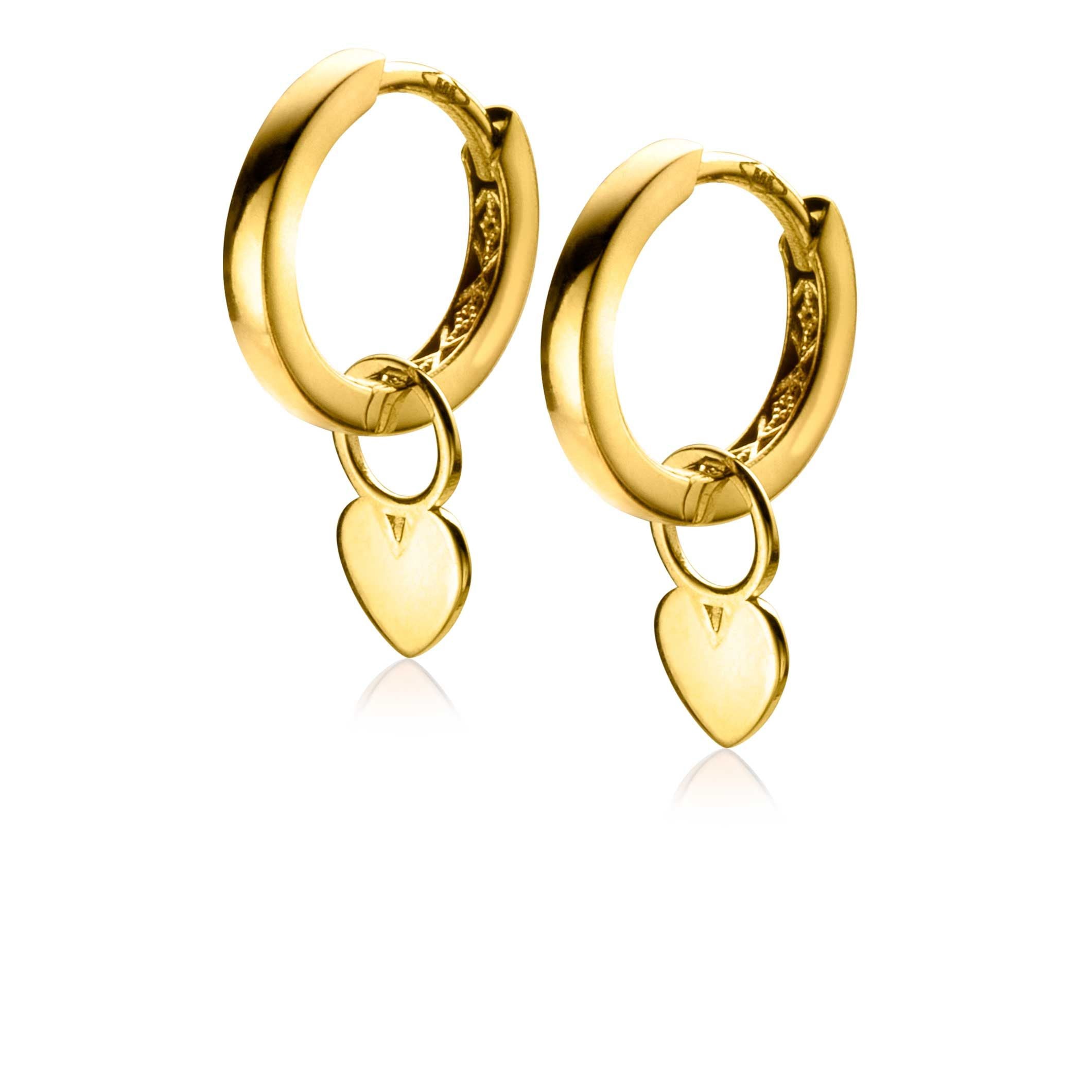ZINZI 14K Gouden Oorbedels ZGCH389 zilver