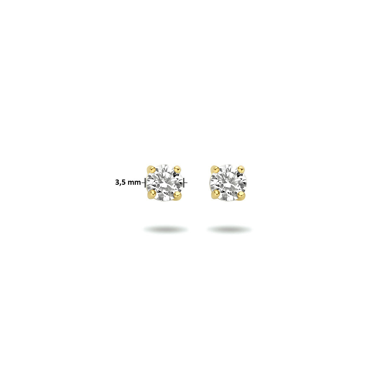14K Geelgoud Oorknoppen Zirkonia 4010145
