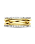 14K Bicolor Gouden Geel/Wit Ring Diamant 0.28Ct H Si 4209047