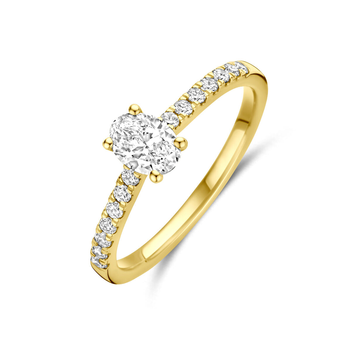 Fantasy Collection Ring lab grown diamant 0.58ct g vs 14K geelgoud