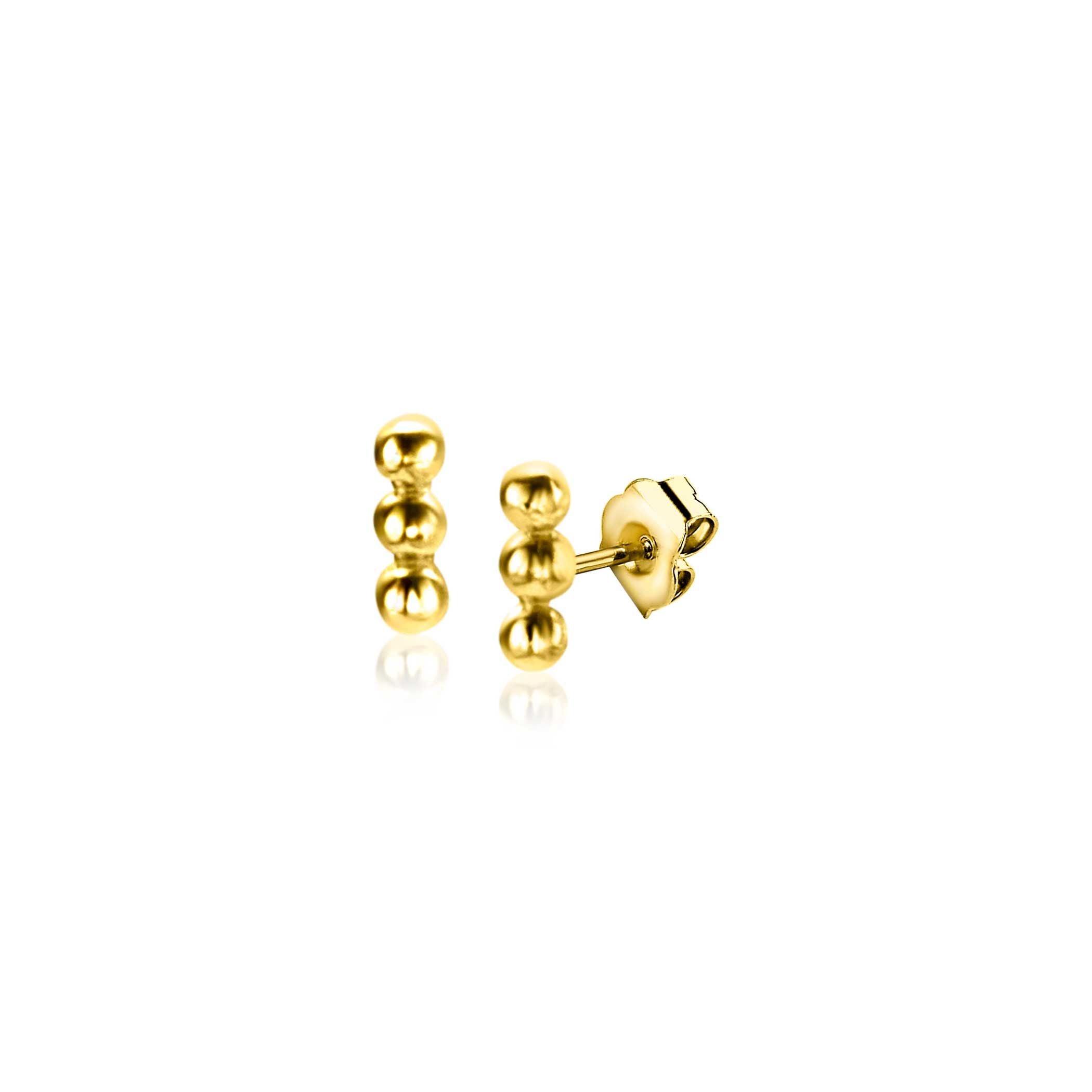 ZINZI 14K Gouden Oorknoppen ZGO414 zilver oorbellen
