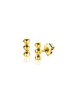 Zinzi Gold 14 krt gouden oorknoppen met drie bolletjes ZGO414