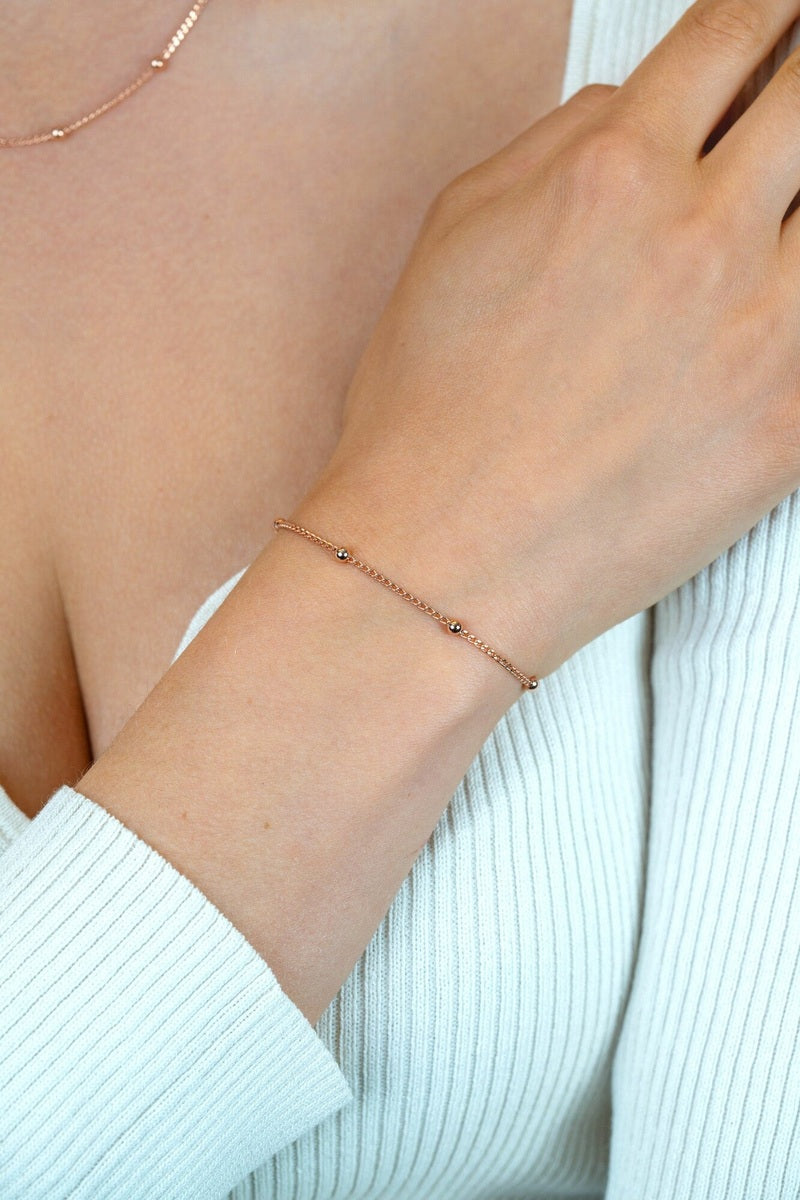 ZINZI roseverguld Zilveren Armband 18-21 cm - ZIA2714R