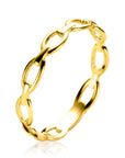 ZINZI Gold 14 karaat gouden ring met ovale schakels van 3mm breed ZGR368 - PansiteNederland.nl