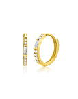 Zinzi Gold 14 krt gouden oorringen bezet met witte zirkonia's, luxe klapsluiting 13,5 x 1,5mm ZGO403 - PansiteNederland.nl
