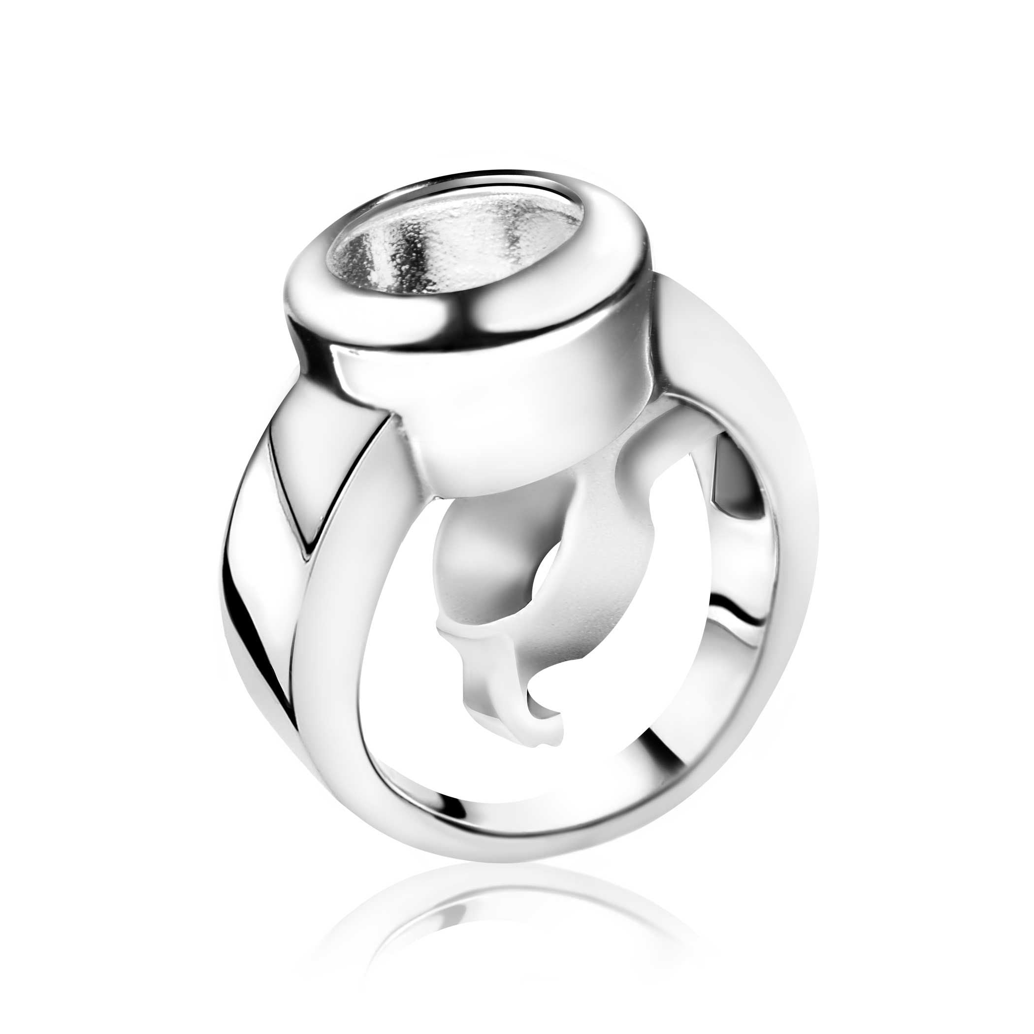 ZINZI Verguld Zilveren Ring ZIR2 geel