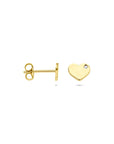14K geelgouden oorknoppen hartje zirkonia 5 mm - 4034249