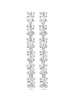 Zilveren gerhodineerde oorhangers zirkonia 44 mm - 1340887
