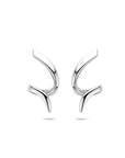 Zilveren gerhodineerde oorknoppen gedraaid 18 mm - 1340790