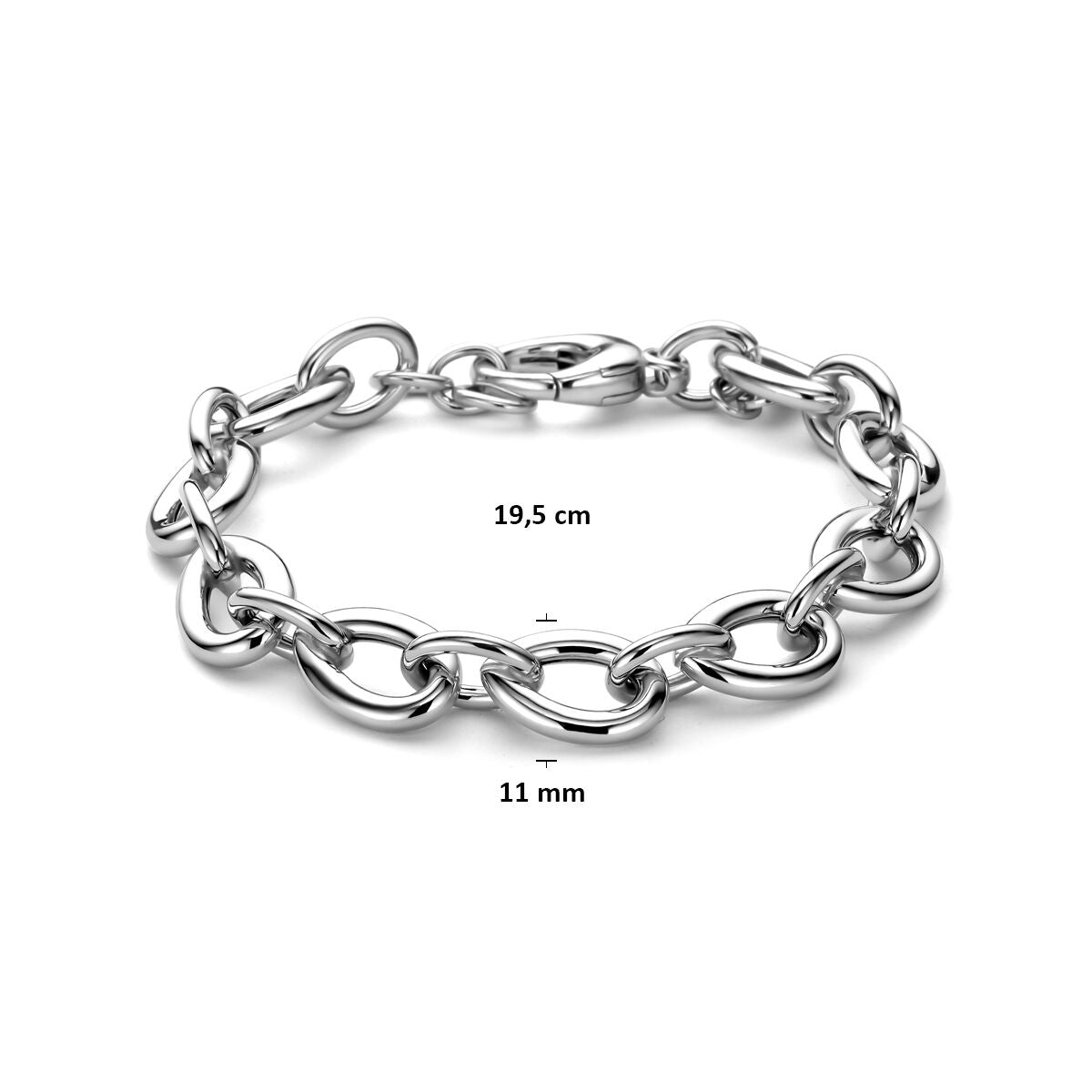 Fantasy Collection Armband 11 mm 19,5 cm zilver