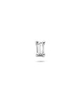 Zilveren gerhodineerde flat back piercing zirkonia 3,5 x 2,5 mm - 1340821