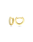 14K geelgouden klapoorringen diamant 0.10ct 2x0.05ct h si 10 mm - 4034073