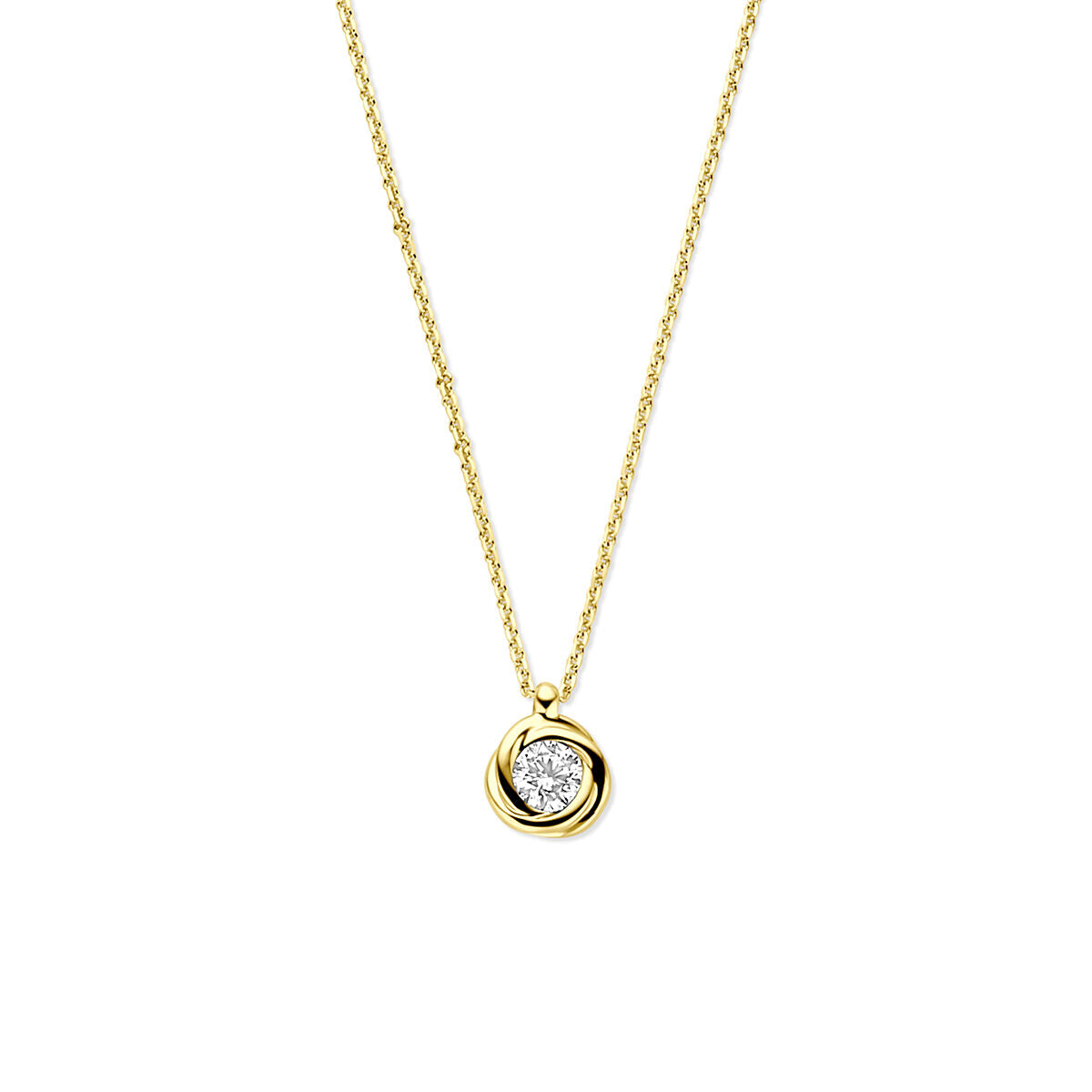 Fantasy Collection Collier zirkonia 40 - 42 - 44 cm 14K geelgoud