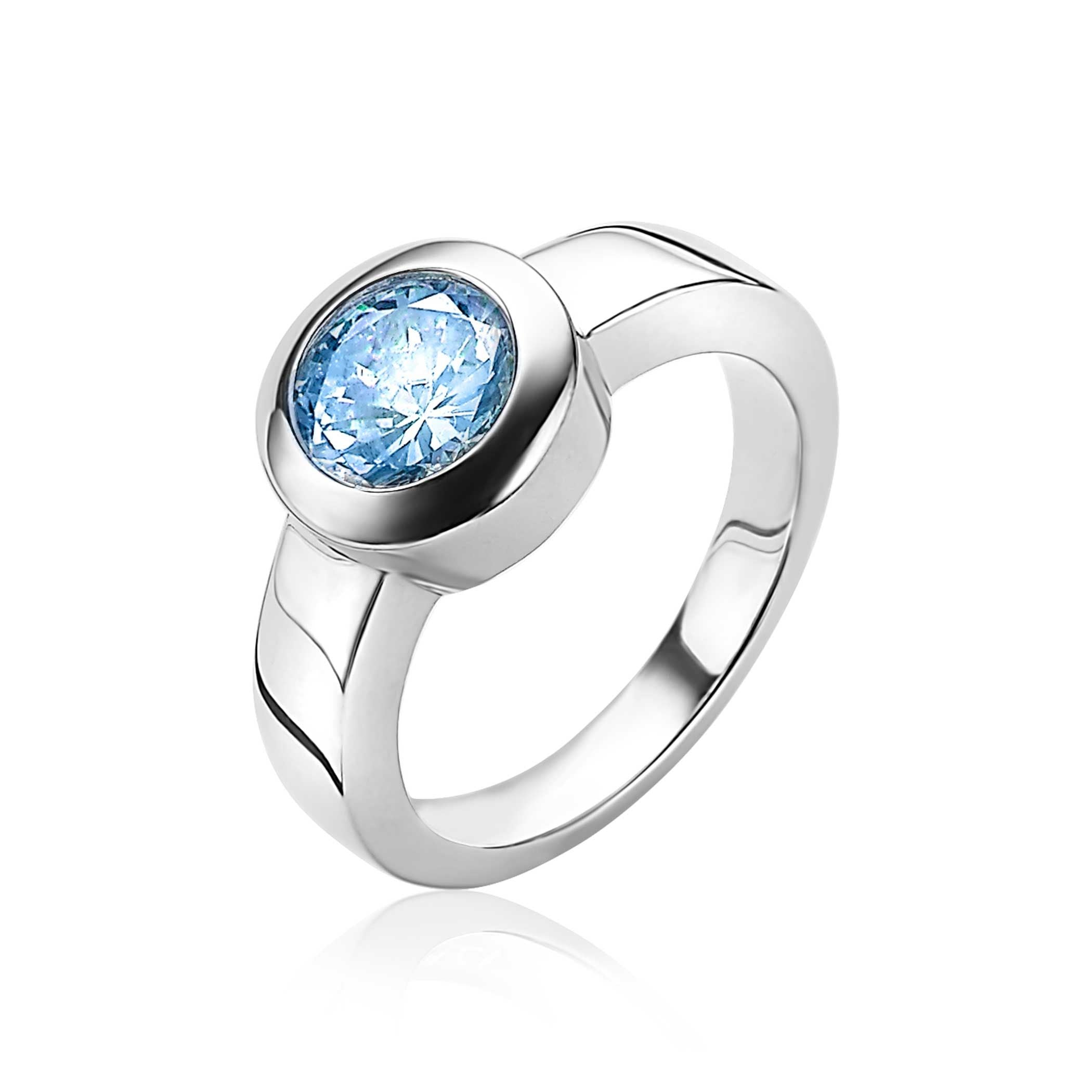 ZINZI Zilveren Ring met Zirkonia ZIR1