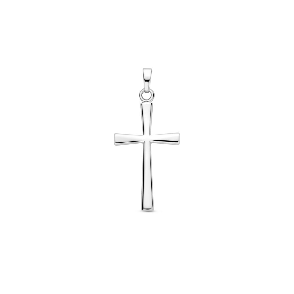 zilver gerhodineerd hanger kruis 26 mm 1340445 - PansiteNederland.nl