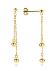 14K geelgouden oorhangers bolletjes 35 mm - 4034366