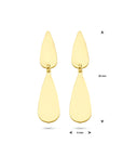 14K geelgouden oorhangers druppel 30 mm - 4033473