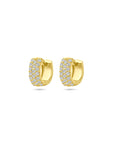 14K geelgouden Klapoorringen diamant 0.40ct 2x 0.20ct h si 10 mm - 4033277