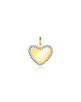 Zinzi Gold 14 krt gouden hanger met glanzend hartje van 10mm en met chique witgouden parelrand ZGH364-10 (zonder collier) - PansiteNederland.nl