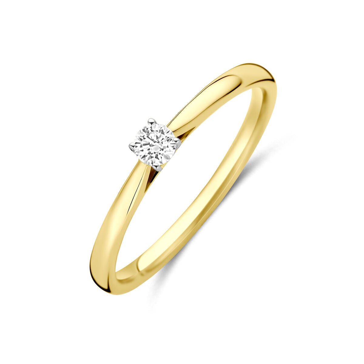 Fantasy Collection Ring lab grown diamant 0.10ct h si 14K bicolor goud