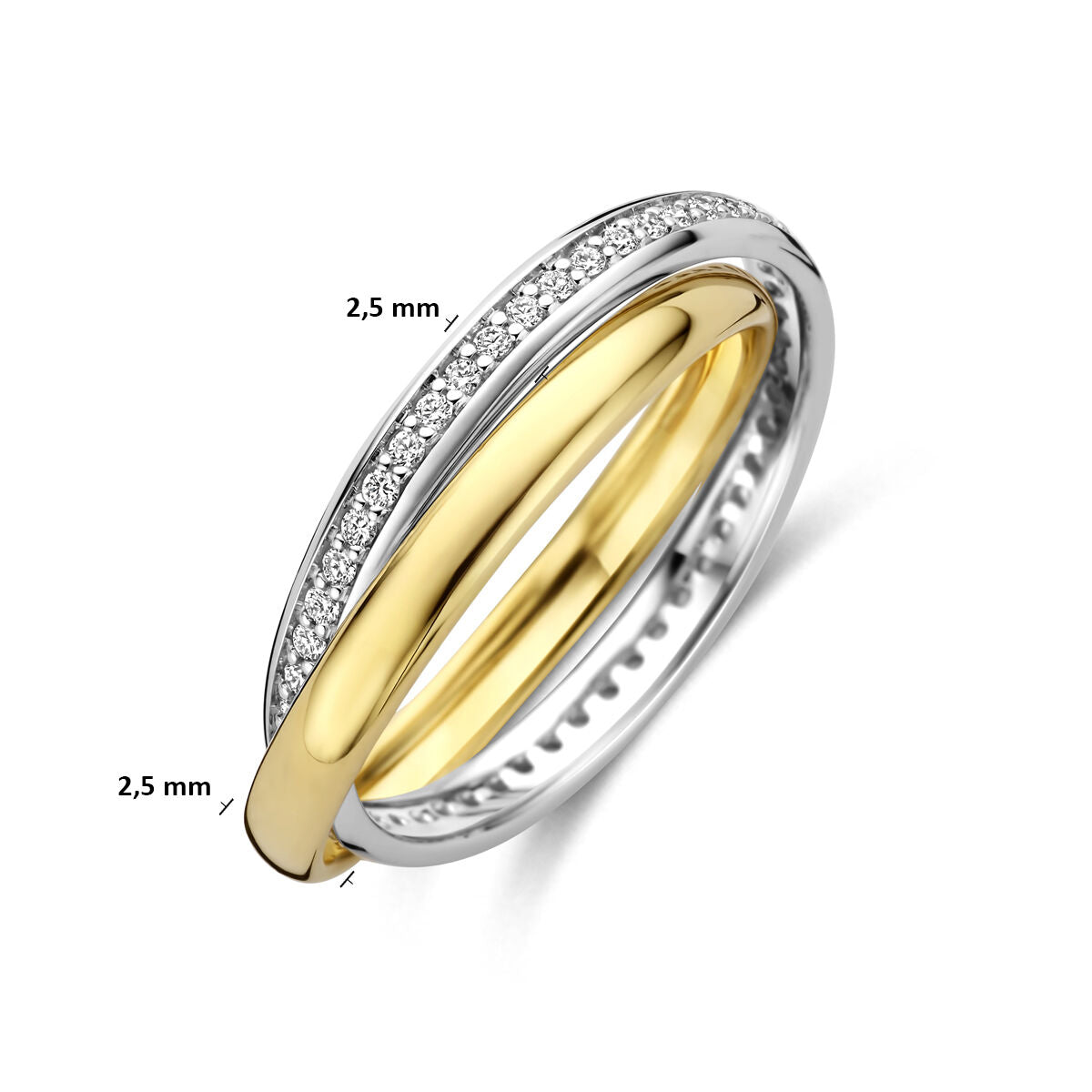 Fantasy Collection Ring diamant 0.27ct h si 14K bicolor goud