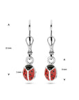Zilver Gerhodineerd Oorhangers Lieveheersbeestje 1337157 - PansiteNederland.nl