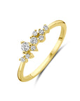 9K Gouden Geel Kleurig Ring Zirkonia 8000227 - PansiteNederland.nl